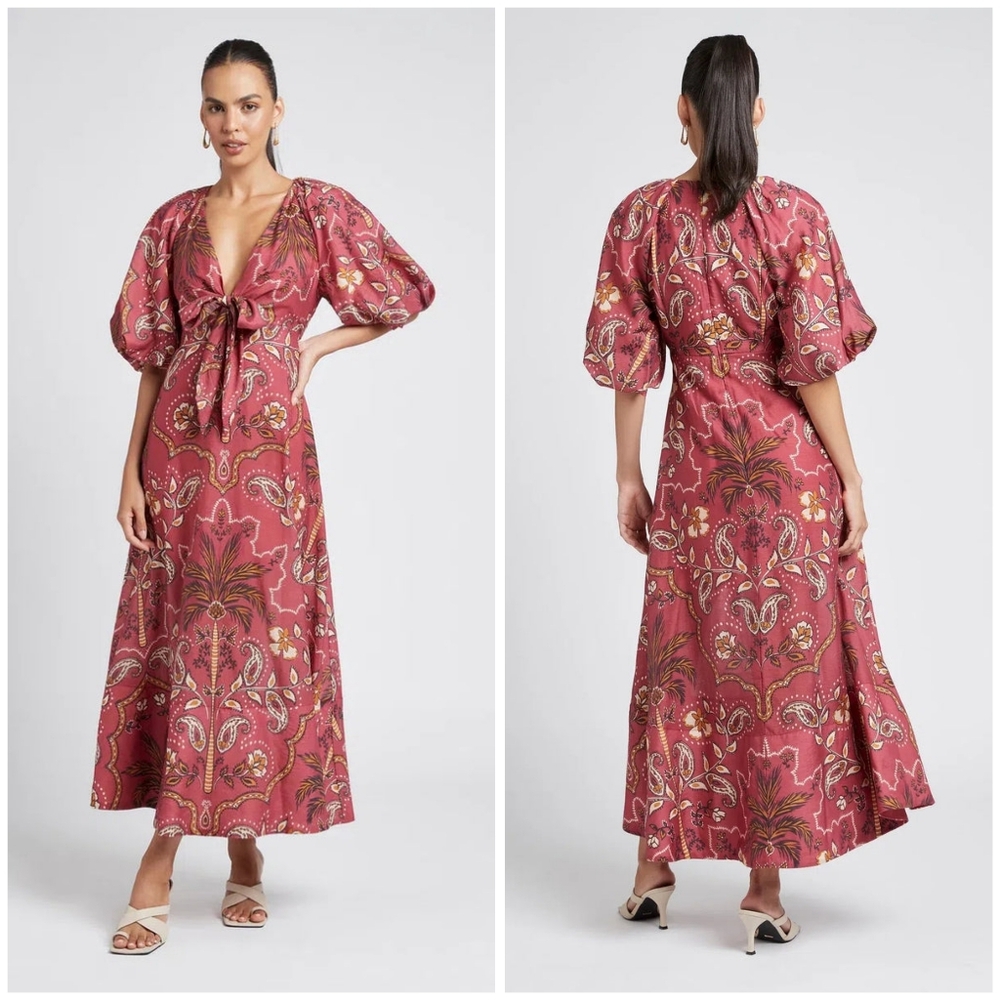 Sheike Panama puff sleeve dress size S